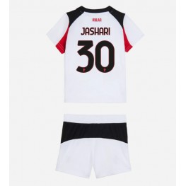 AC Milan Ardon Jashari #30 Uit tenue Kids 2025-26 Korte Mouw (+ Korte broeken)